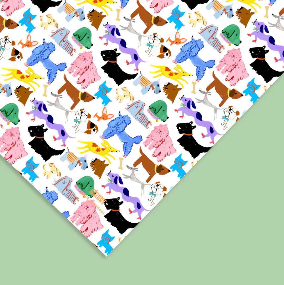 DOGS GIFT WRAP | 3 SHEETS ROLLED - OTHERLETTERS