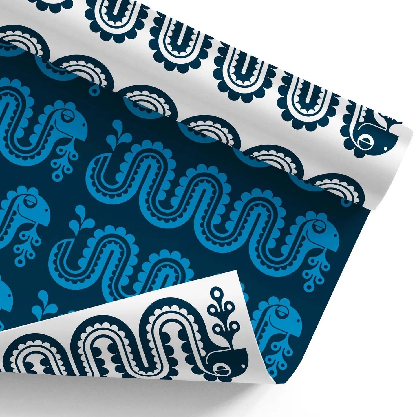 DOUBLE SIDED NESSIE GIFT WRAP | 3 SHEETS ROLLED - OTHERLETTERS