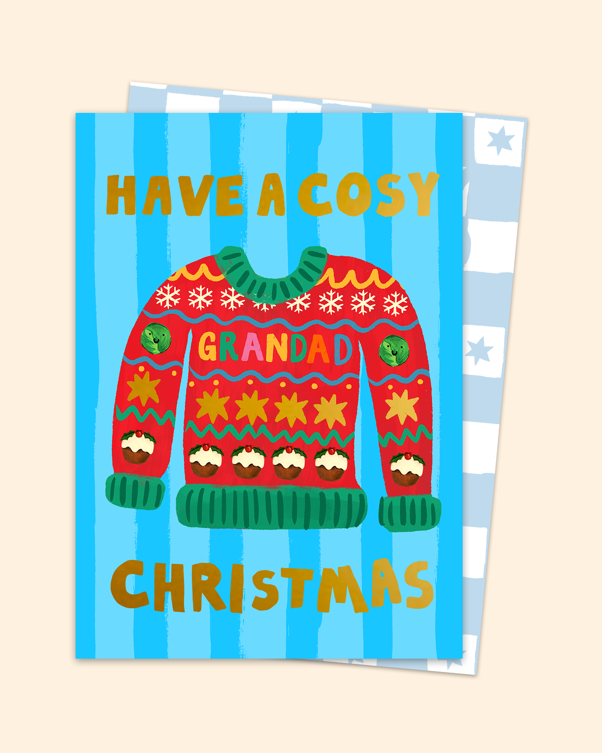 COSY CHRISTMAS GRANDAD | CARD BY ELEAOR BOWMER