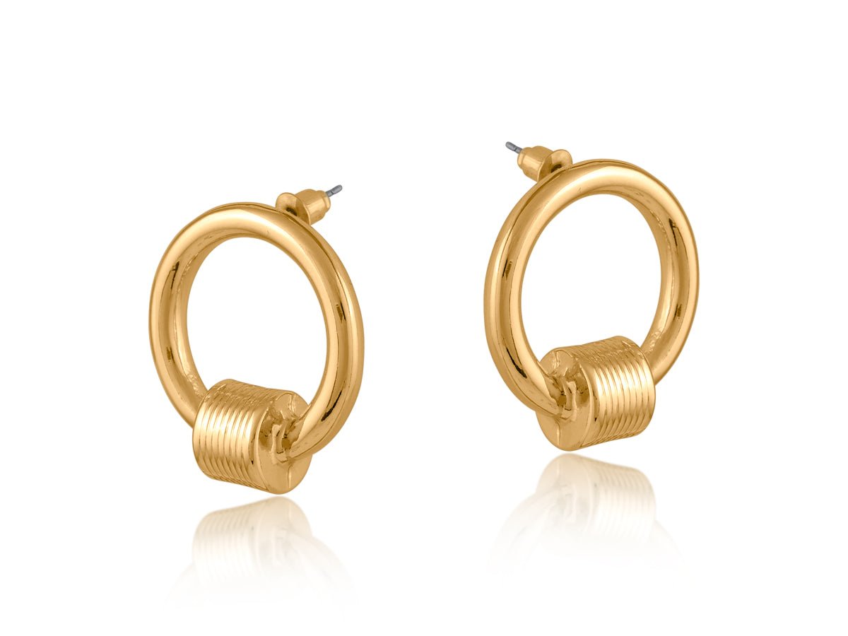 FAY CIRCLE STUD EARRINGS | GOLD - OTHERLETTERS
