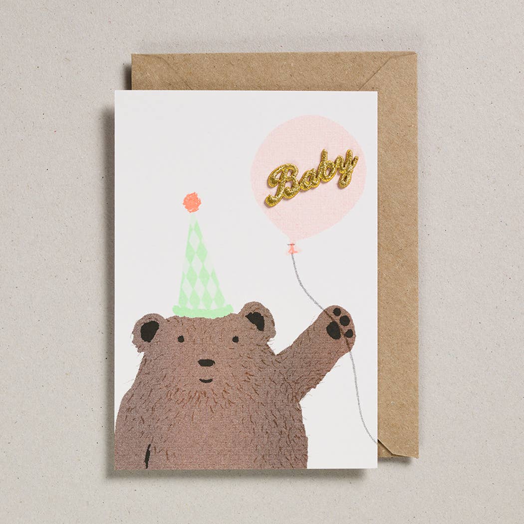 BEAR & BALLOON BABY | CARD BY PETRA BOASE