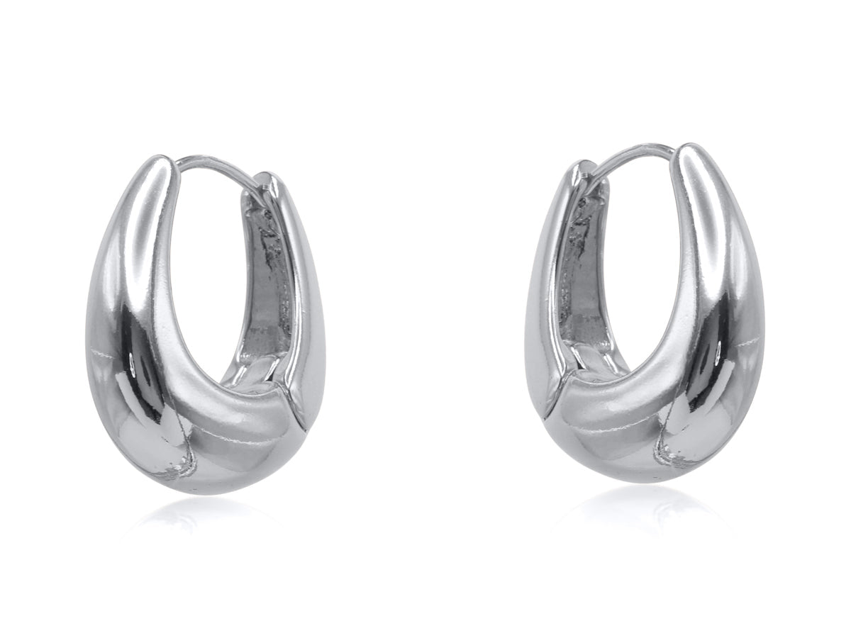FIDELIA ORGANIC SHAPE EARRINGS | SILVER - OTHERLETTERS