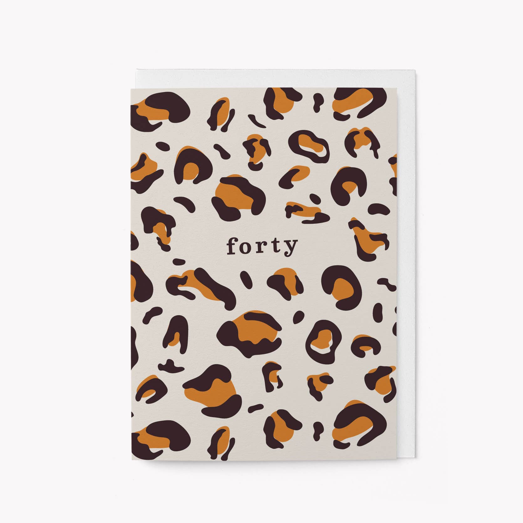 FORTY LEOPARD PRINT | CARD BY GRAPHIC FACTORY - OTHERLETTERS