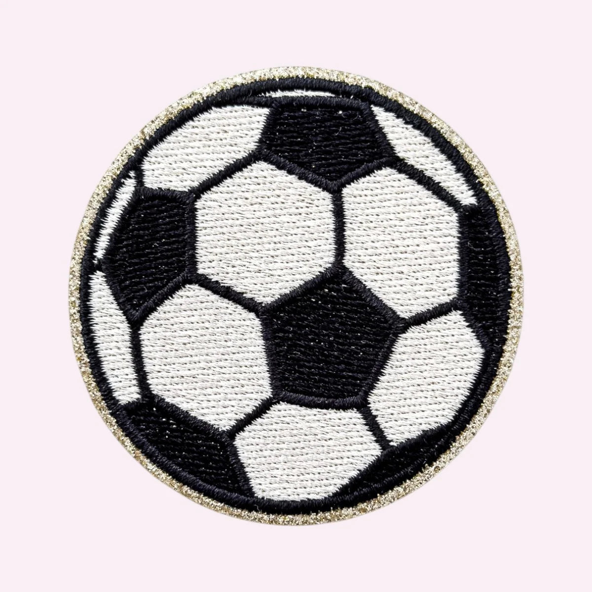 Embroidered football sticker
