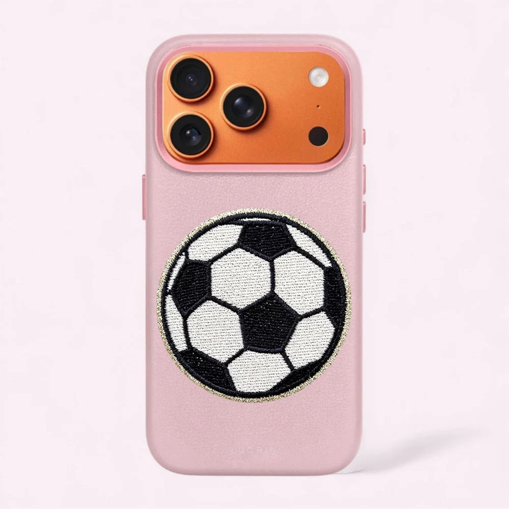 Embroidered football sticker