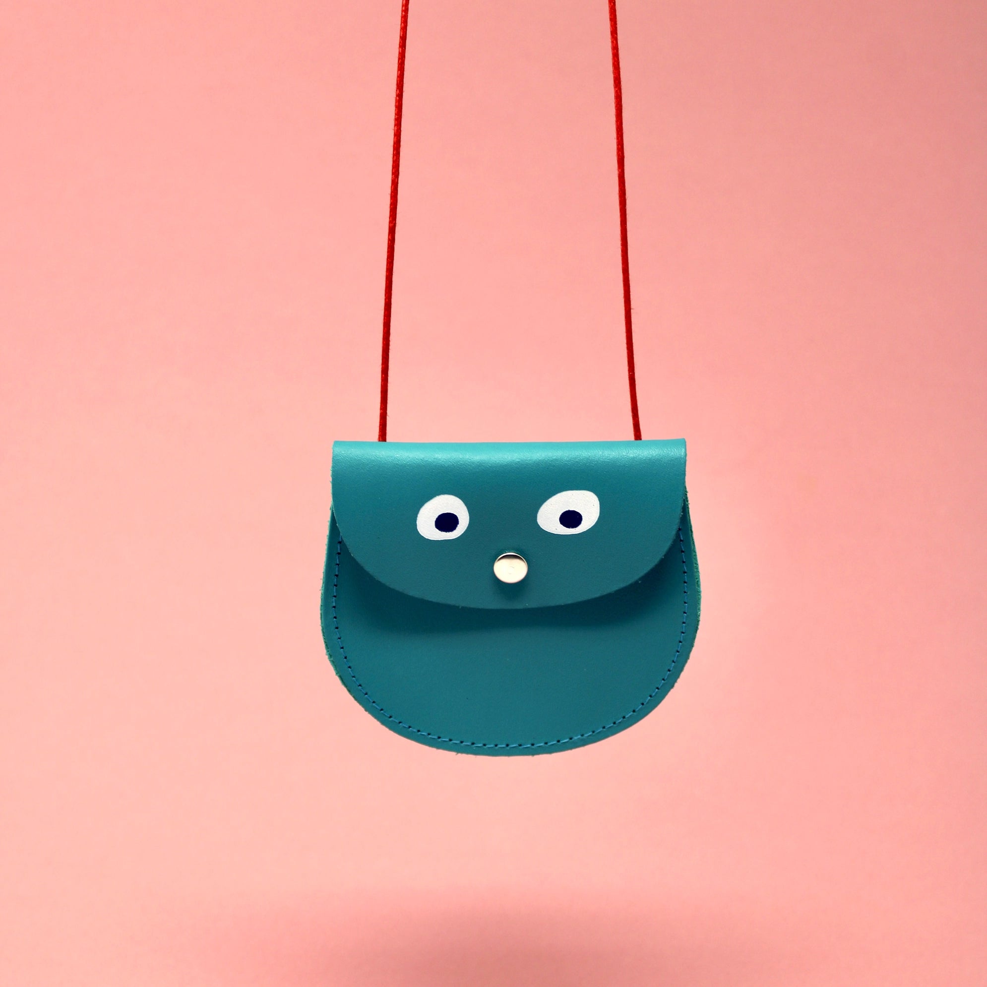 GOOGLY EYE POCKET MONEY BAG | TURQUOISE - OTHERLETTERS