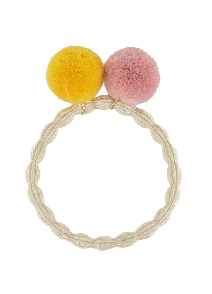 KKNEKKI POMPOM HAIR TIE | IVORY