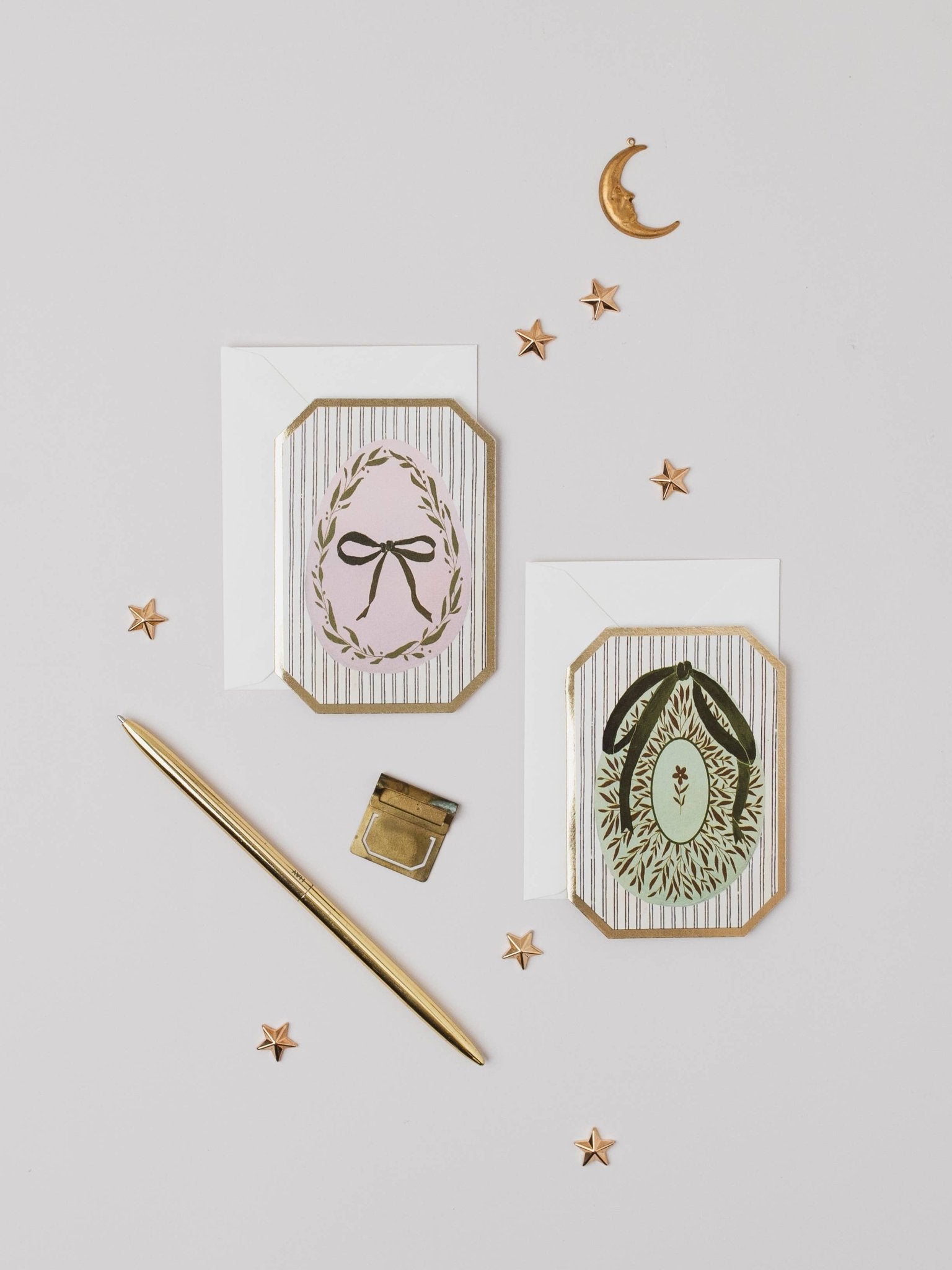 GREEN EASTER EGG BOTANICAL DIE CUT | MINI CARD - OTHERLETTERS