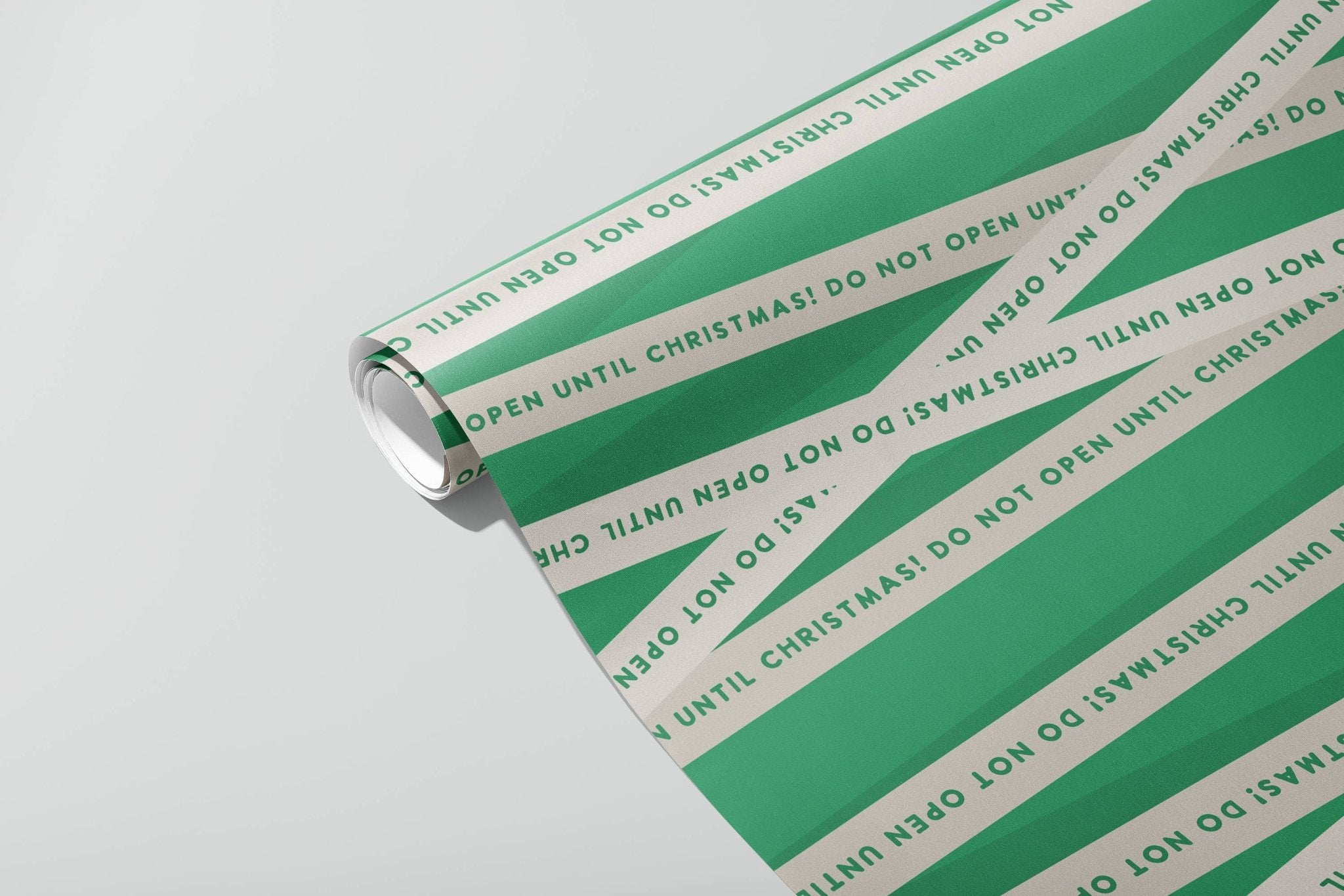GREEN 'UNTIL CHRISTMAS' GIFT WRAP | 3 SHEETS ROLLED - OTHERLETTERS