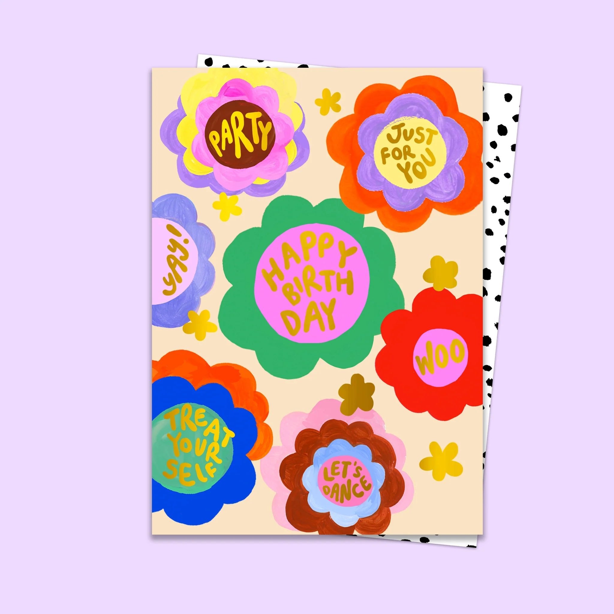 HAPPY BIRTHDAY (BOLD FLOWERS) CARD BY ELEANOR BOWMER - OTHERLETTERS