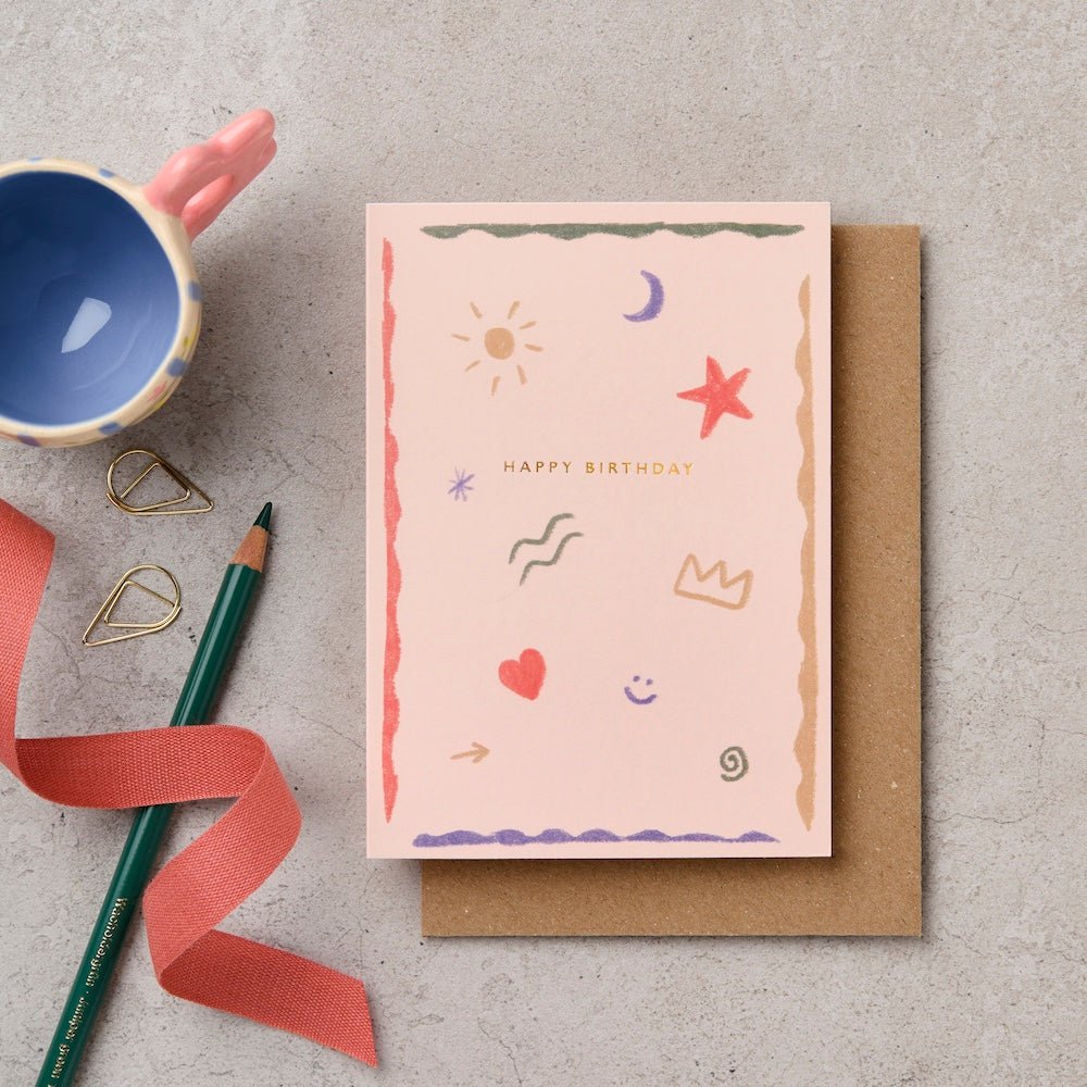 HAPPY BIRTHDAY DOODLE | CARD BY KATIE LEAMON - OTHERLETTERS