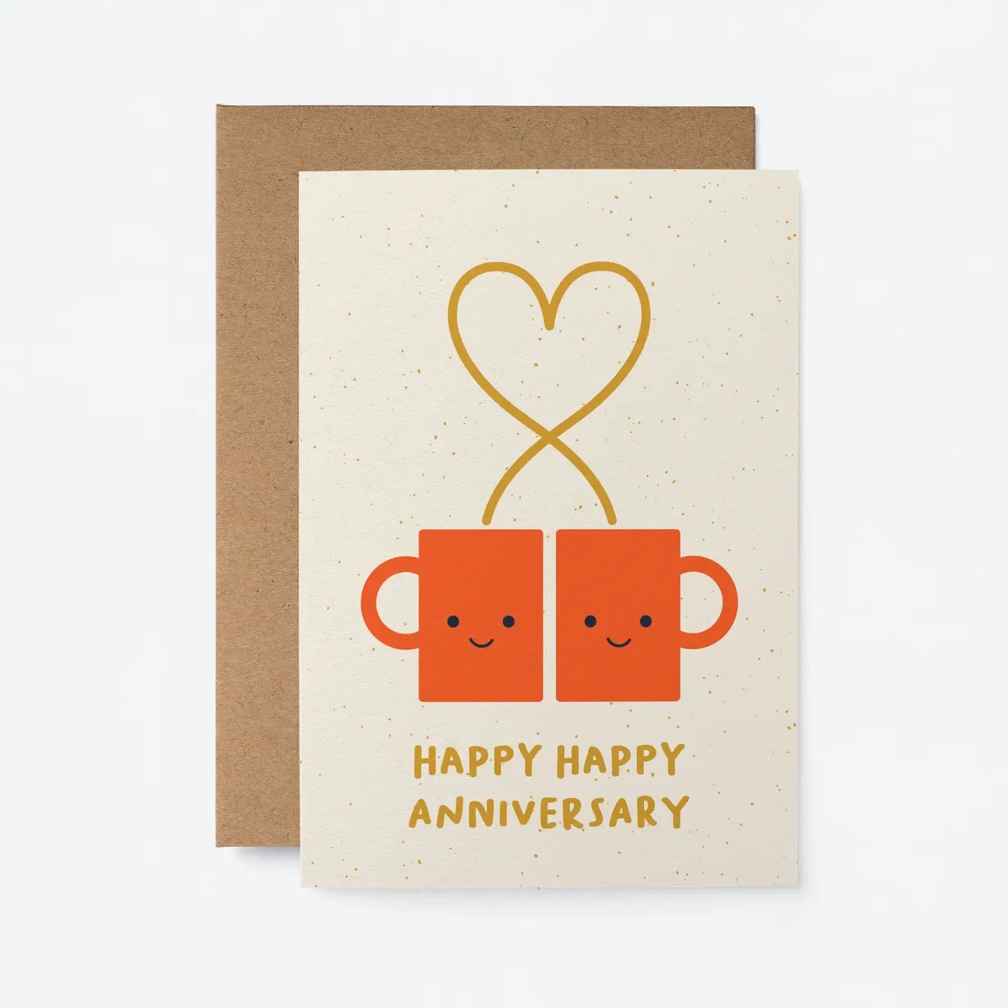 HAPPY HAPPY ANNIVERSARY (HEART & CUPS)| CARD BY GRAPHIC FACTORY - OTHERLETTERS