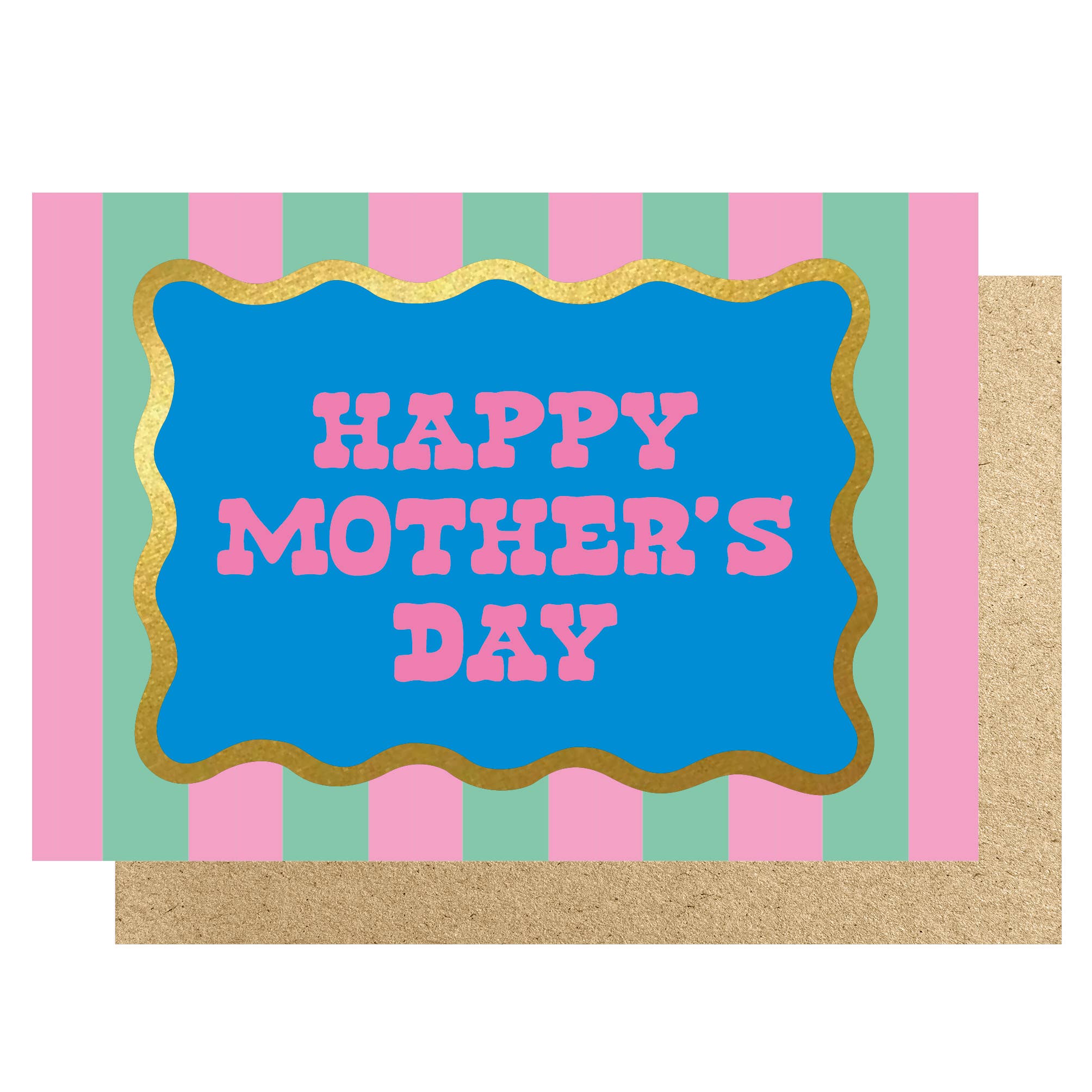 HAPPY MOTHER'S DAY STRIPED GOLD FOILED | CARD BY LUCKY INK - OTHERLETTERS