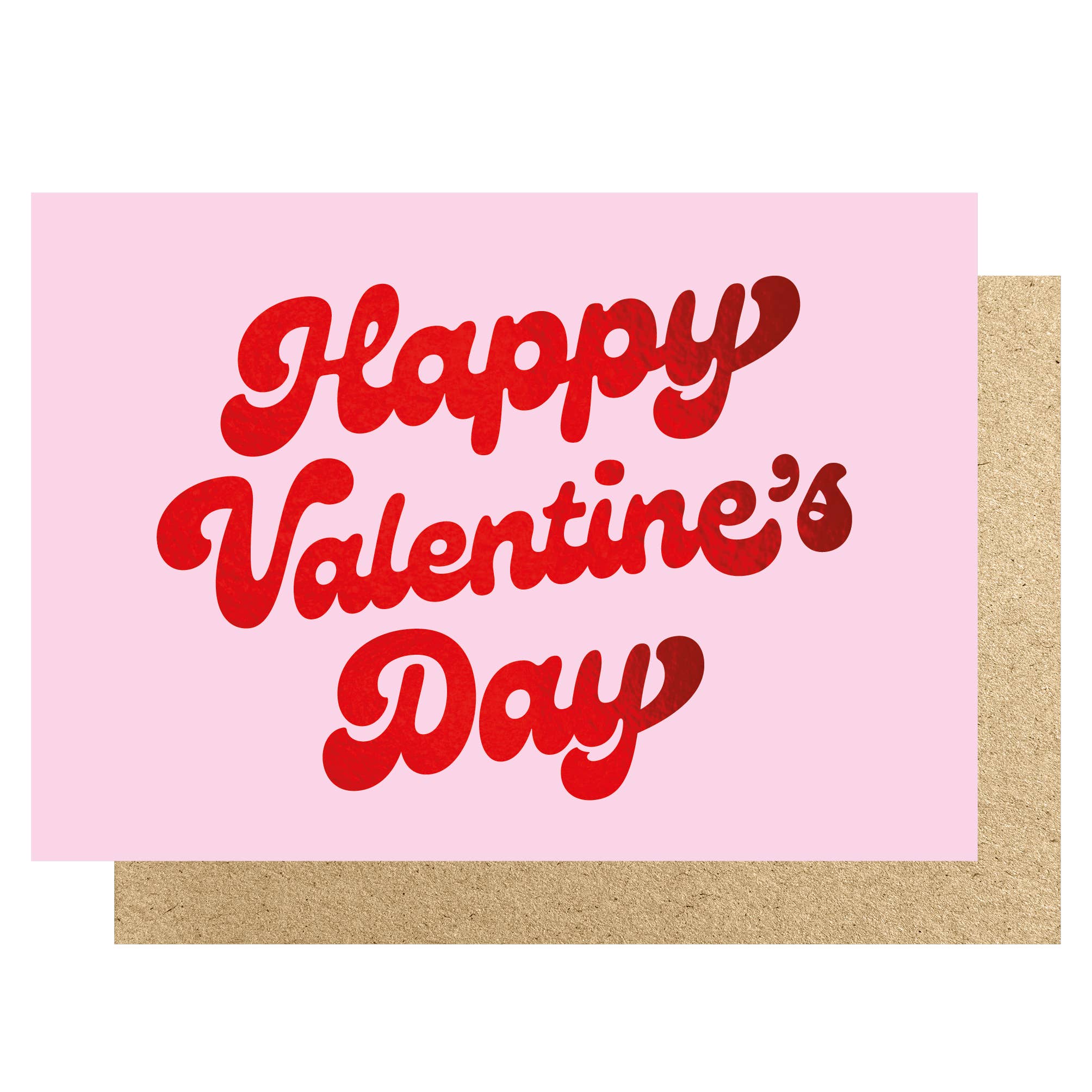 HAPPY VALENTINE'S DAY RED FOIL | CARD BY LUCKY INK - OTHERLETTERS