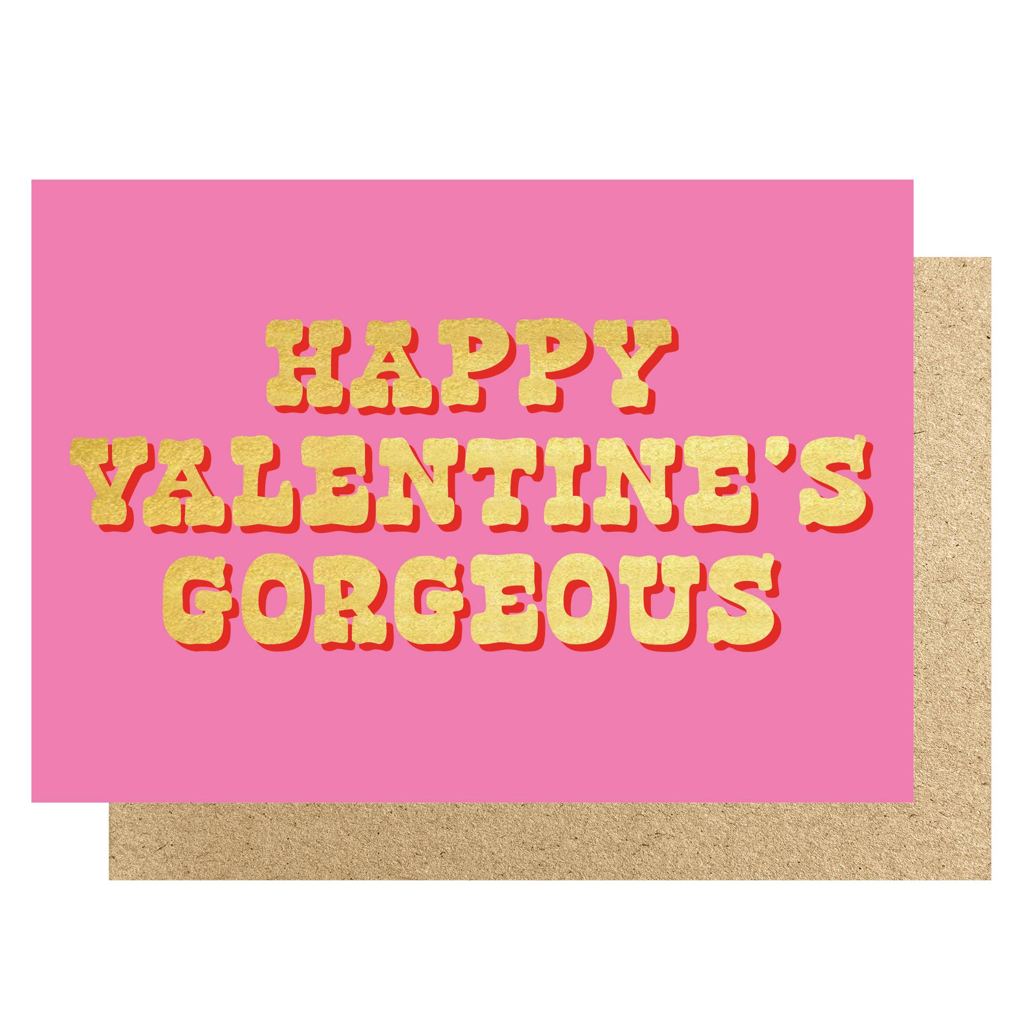 HAPPY VALENTINE'S GORGEOUS PINK | CARD BY LUCKY INK - OTHERLETTERS