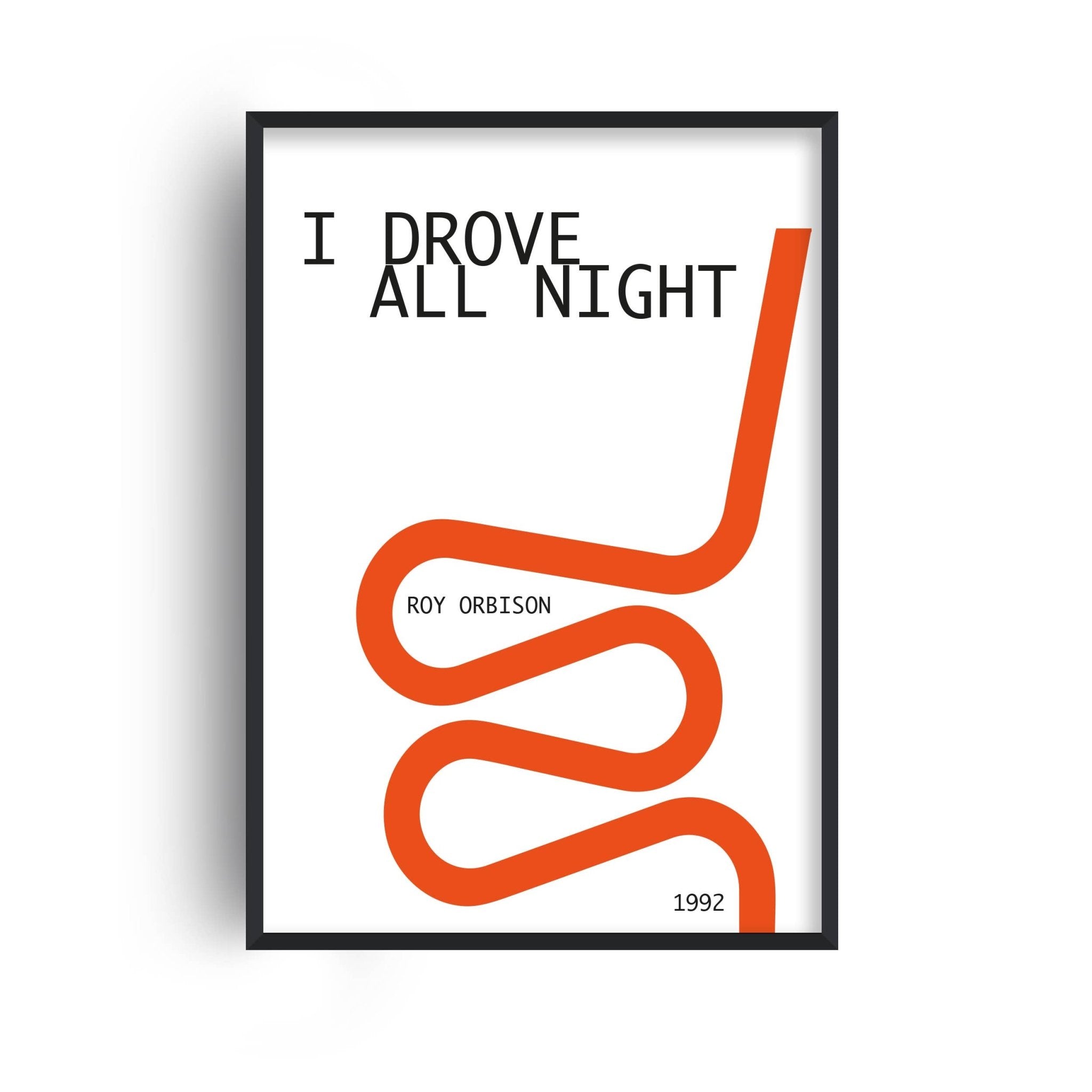I DROVE ALL NIGHT ROY ORBISON A4 PRINT | FANCLUB PRINTS - OTHERLETTERS