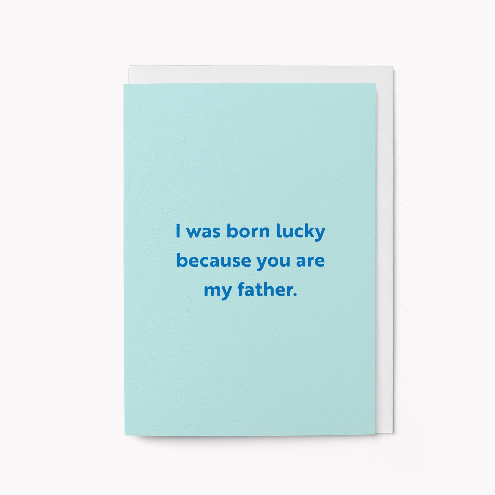 I WAS BORN LUCKY | CARD BY THE GRAPHIC FACTORY - OTHERLETTERS