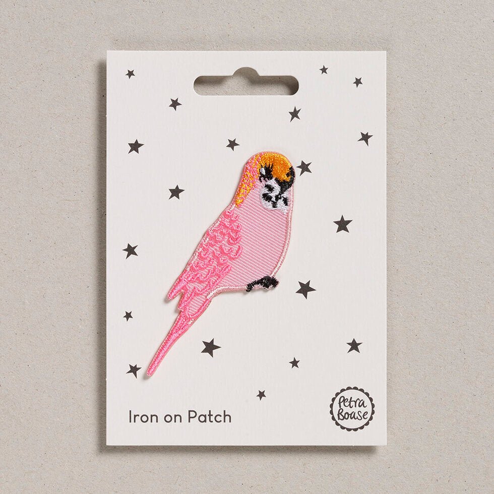 IRON ON PATCH | PINK BUDGIE - OTHERLETTERS