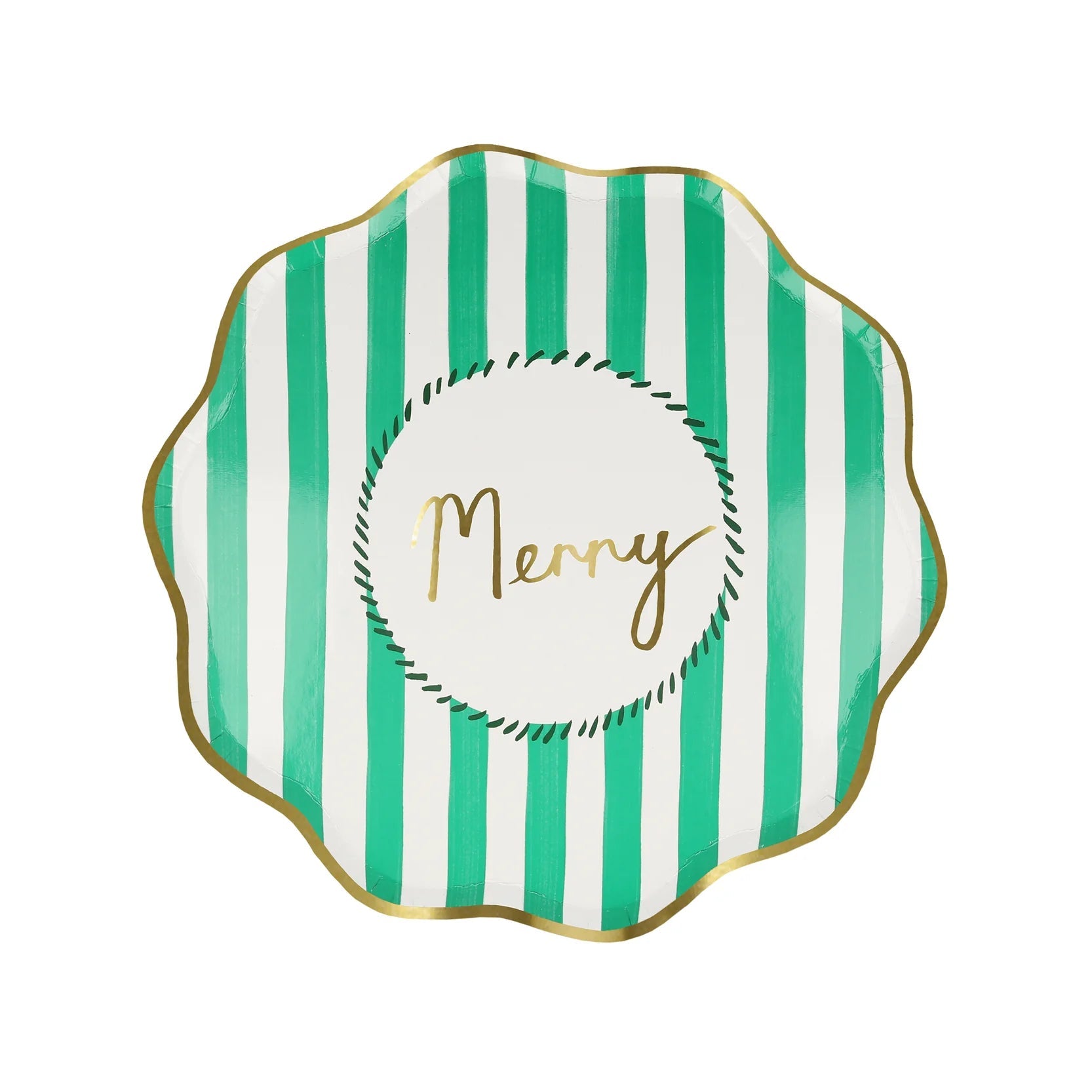 Close-up of the jolly striped mix plate pattern
