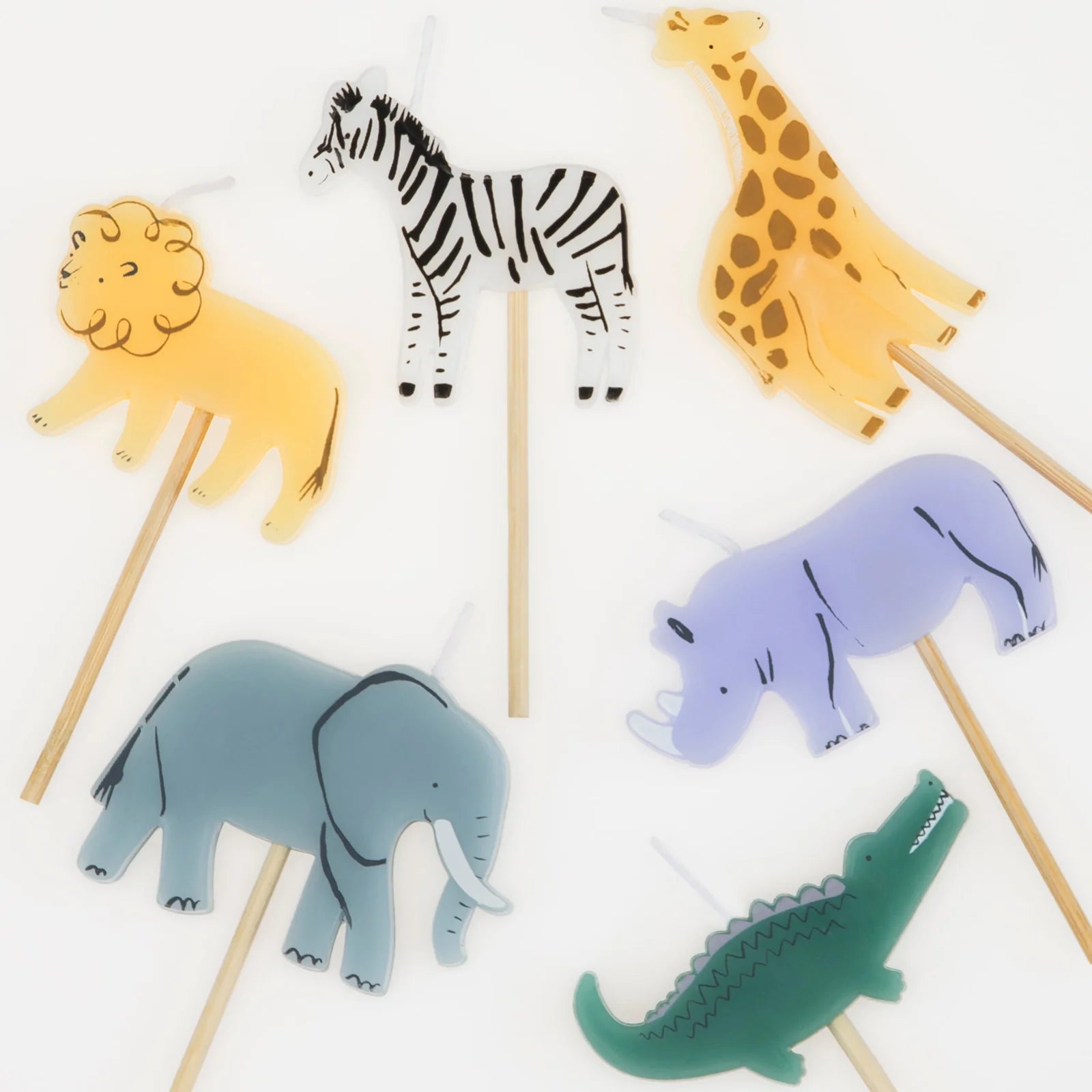 JUNGLE ANIMAL SHAPED CAKE CANDLES - OTHERLETTERS
