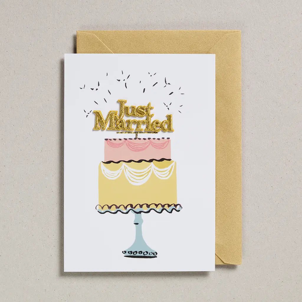 JUST MARRIED VANILLA CAKE | CARD BY PETRA BOASE - OTHERLETTERS