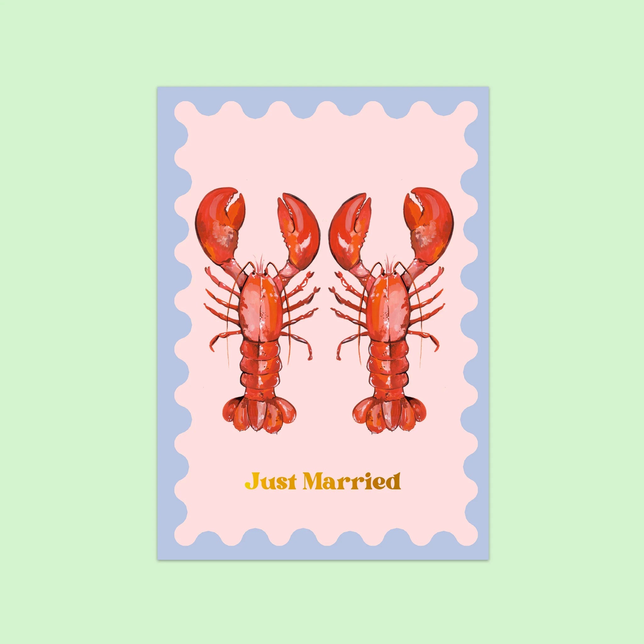 JUST MARRIED WEDDING LOBSTERS | CARD BY ELEANOR BOWMER - OTHERLETTERS