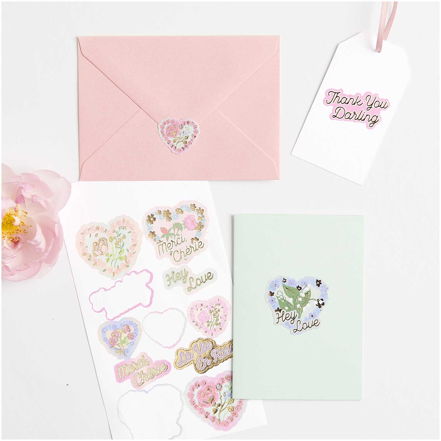 LA VIE EN ROSE PAPER STICKERS - OTHERLETTERS