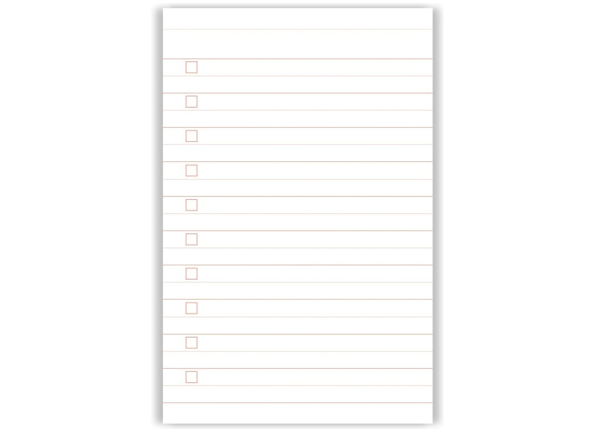 EVERYDAY LISTS NOTEBOOK RED/ PINK - OTHERLETTERS