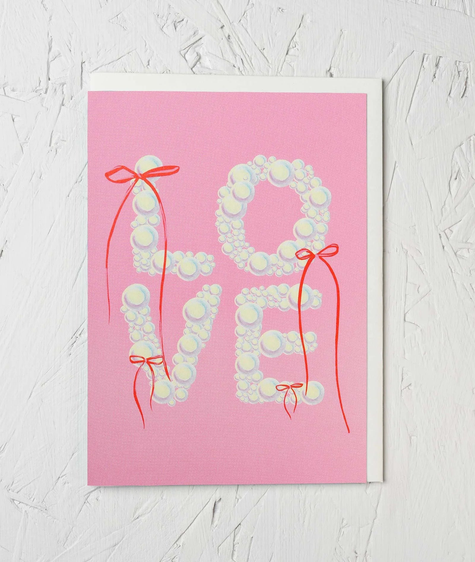 LOVE RIBBONS & PEARLS | CARD BY STENGUN DRAWINGS - OTHERLETTERS