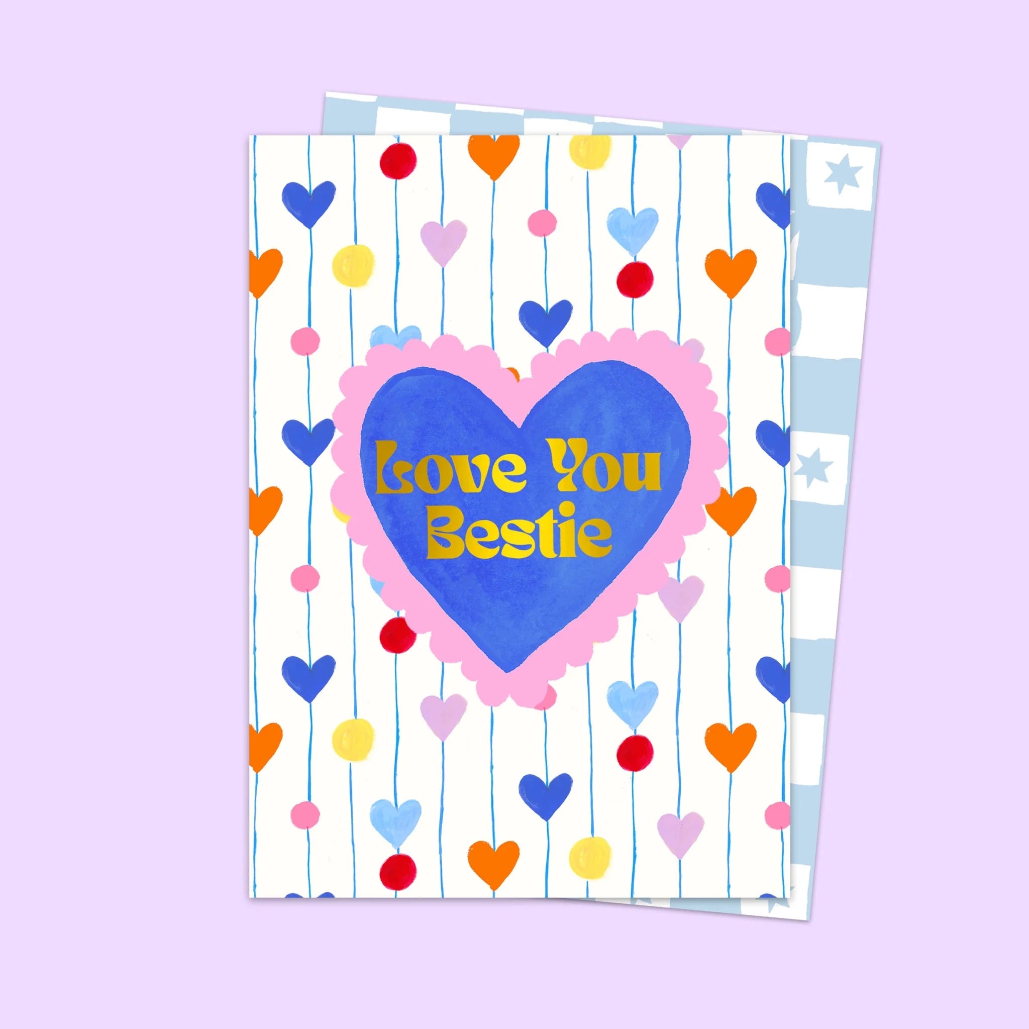 LOVE YOU BESTIE (HEARTS) | CARD BY ELEANOR BOWMER - OTHERLETTERS