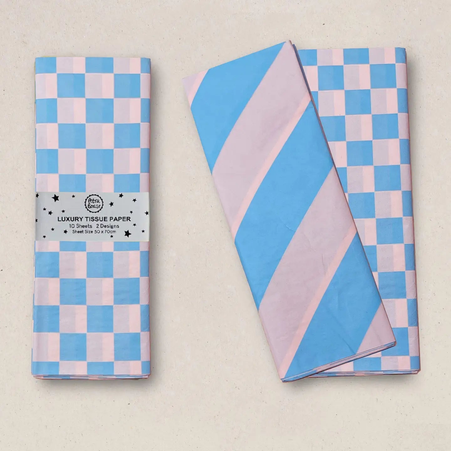 LUXURY PATTERNED TISSUE PAPER | PEACH & SKY - OTHERLETTERS