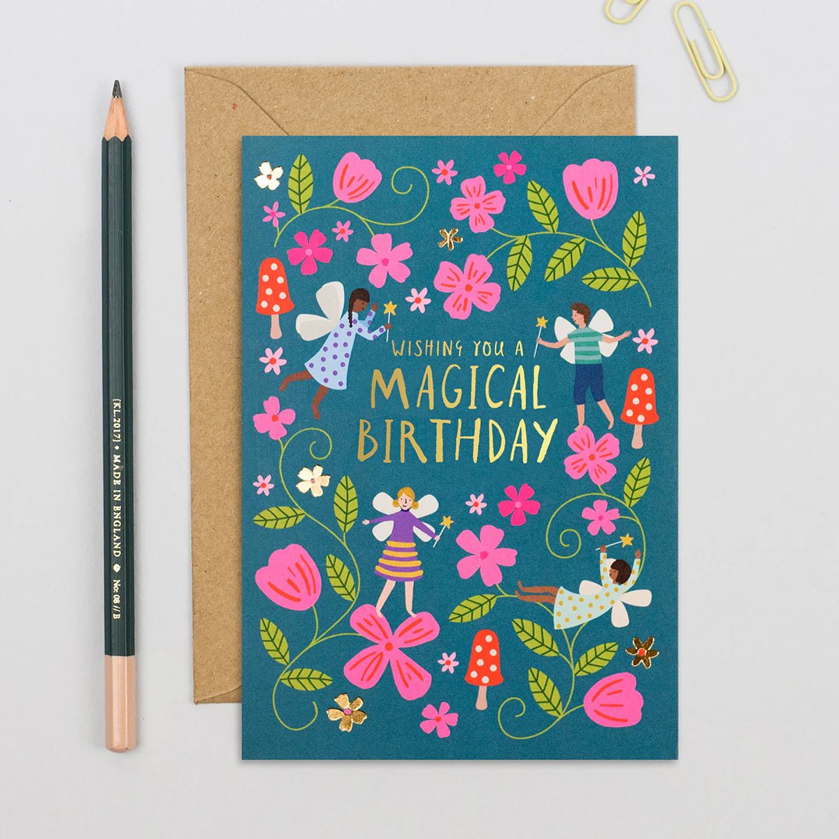 Magical Birthday illustrated card by Mifkins