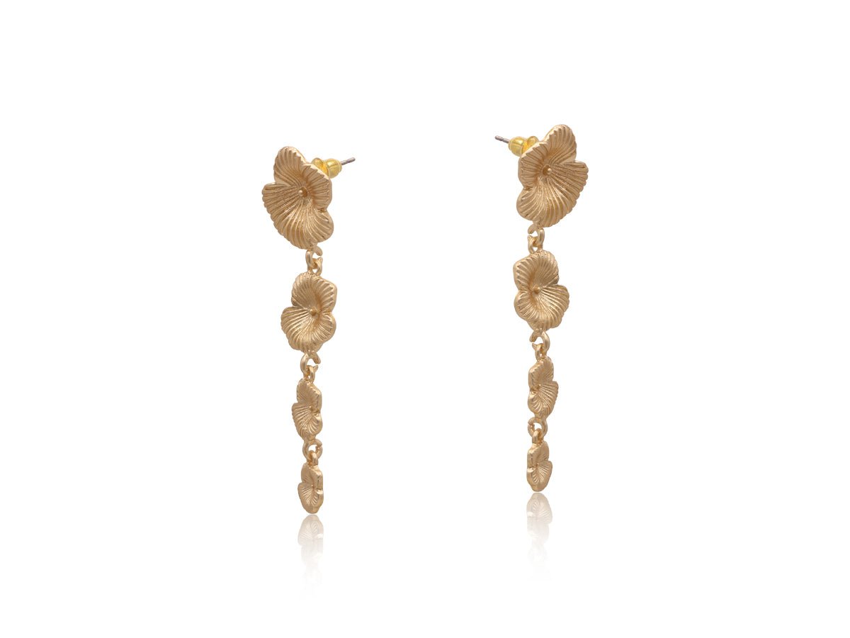 MALINCHE MATTE METAL EARRINGS | GOLD - OTHERLETTERS