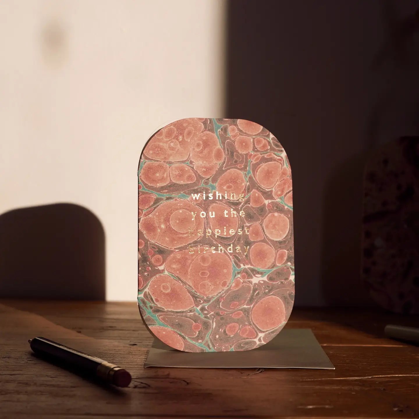 MARBLE WISHING YOU THE HAPPIEST BIRTHDAY | CARD BY KATIE LEAMON - OTHERLETTERS