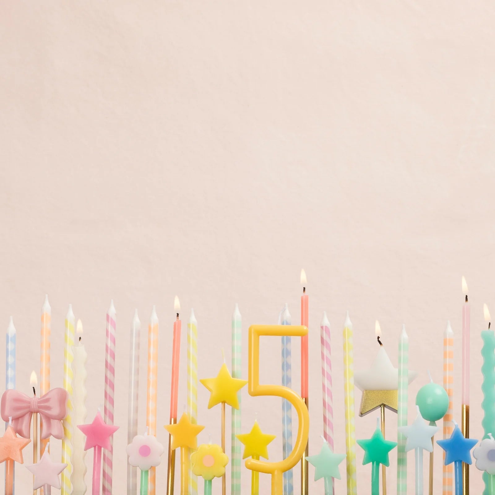 PASTEL PATTERNED CAKE CANDLES - OTHERLETTERS