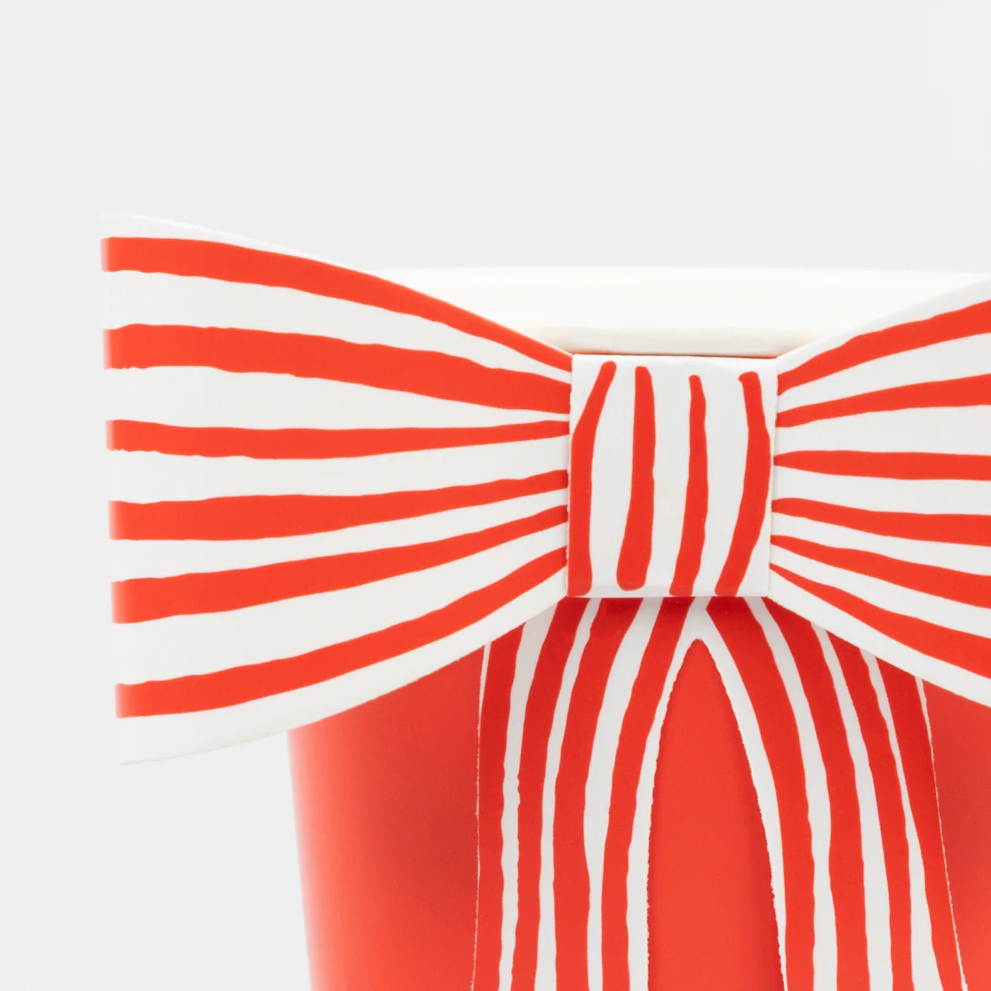 RED & WHITE BOW PAPER CUPS - OTHERLETTERS