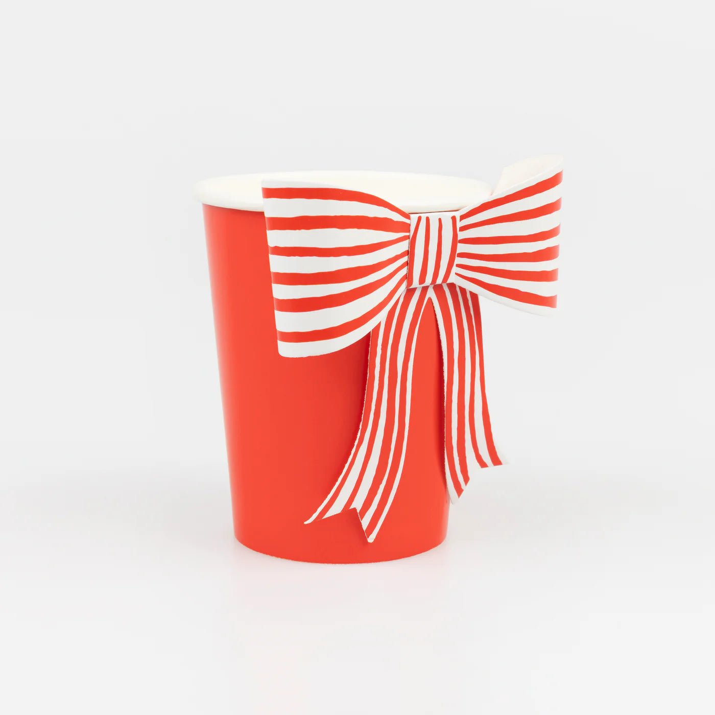 RED & WHITE BOW PAPER CUPS - OTHERLETTERS