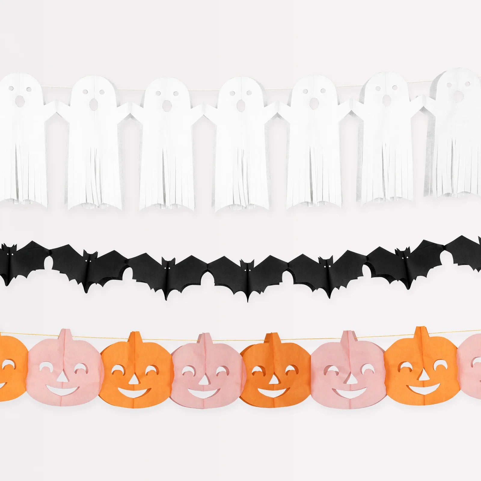 Tissue paper Halloween garland set for spooky party decoration