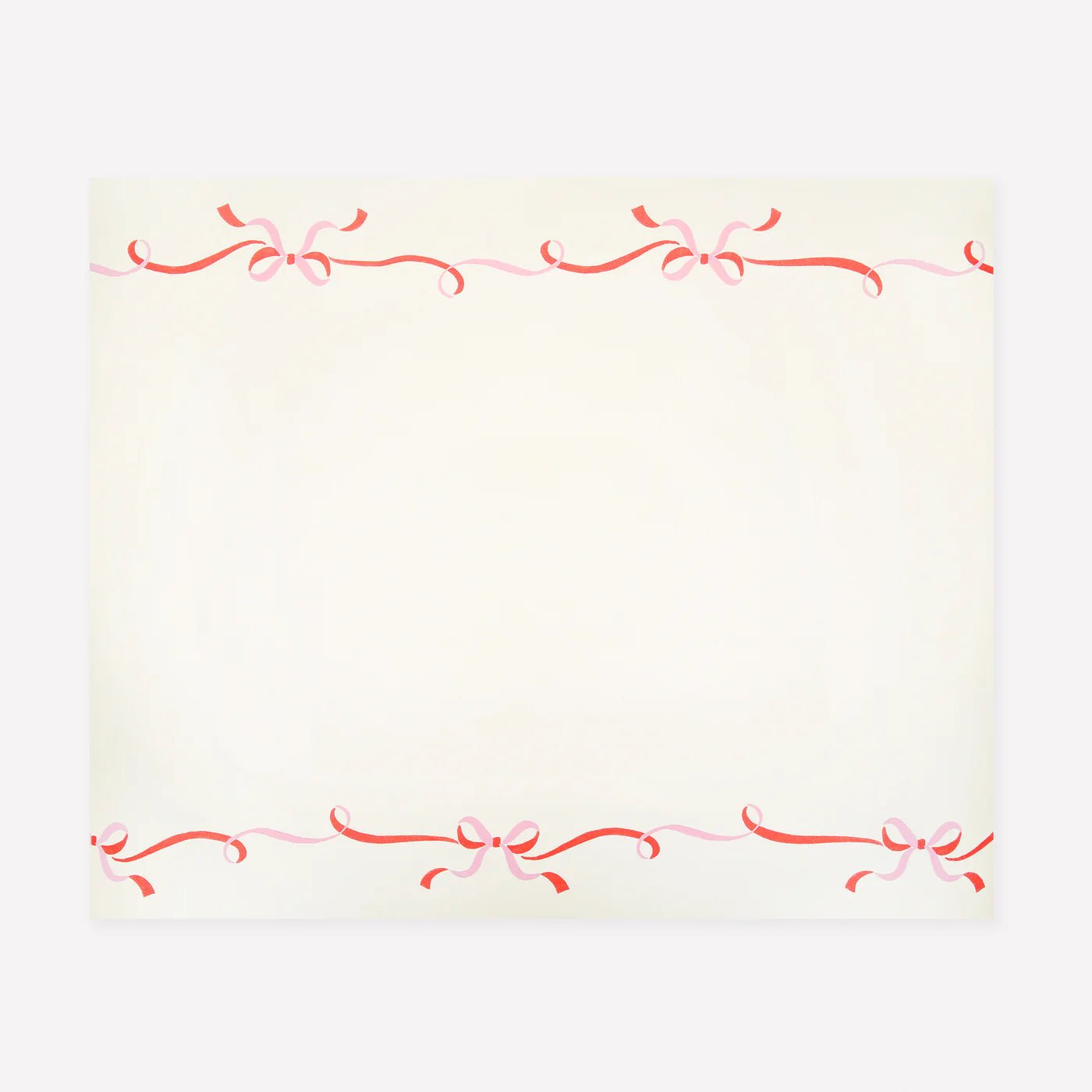 Ribbon bow print table runner for Christmas dining