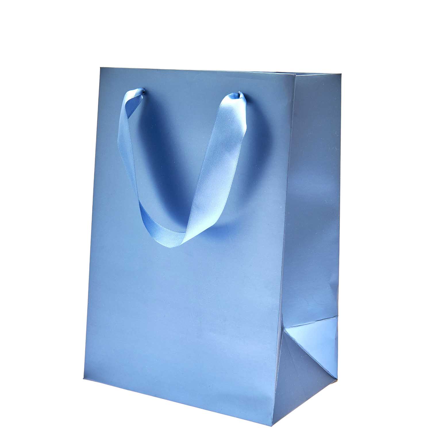 METALLIC BLUE GIFT BAG | MEDIUM - OTHERLETTERS