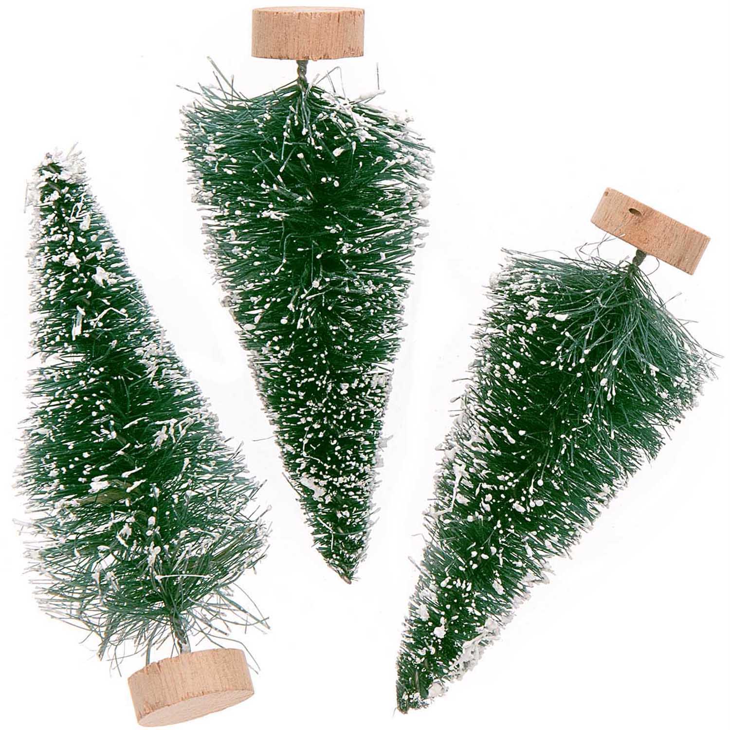 MINI BOTTLE BRUSH TREES GREEN SET OF 3 | 7cm - OTHERLETTERS