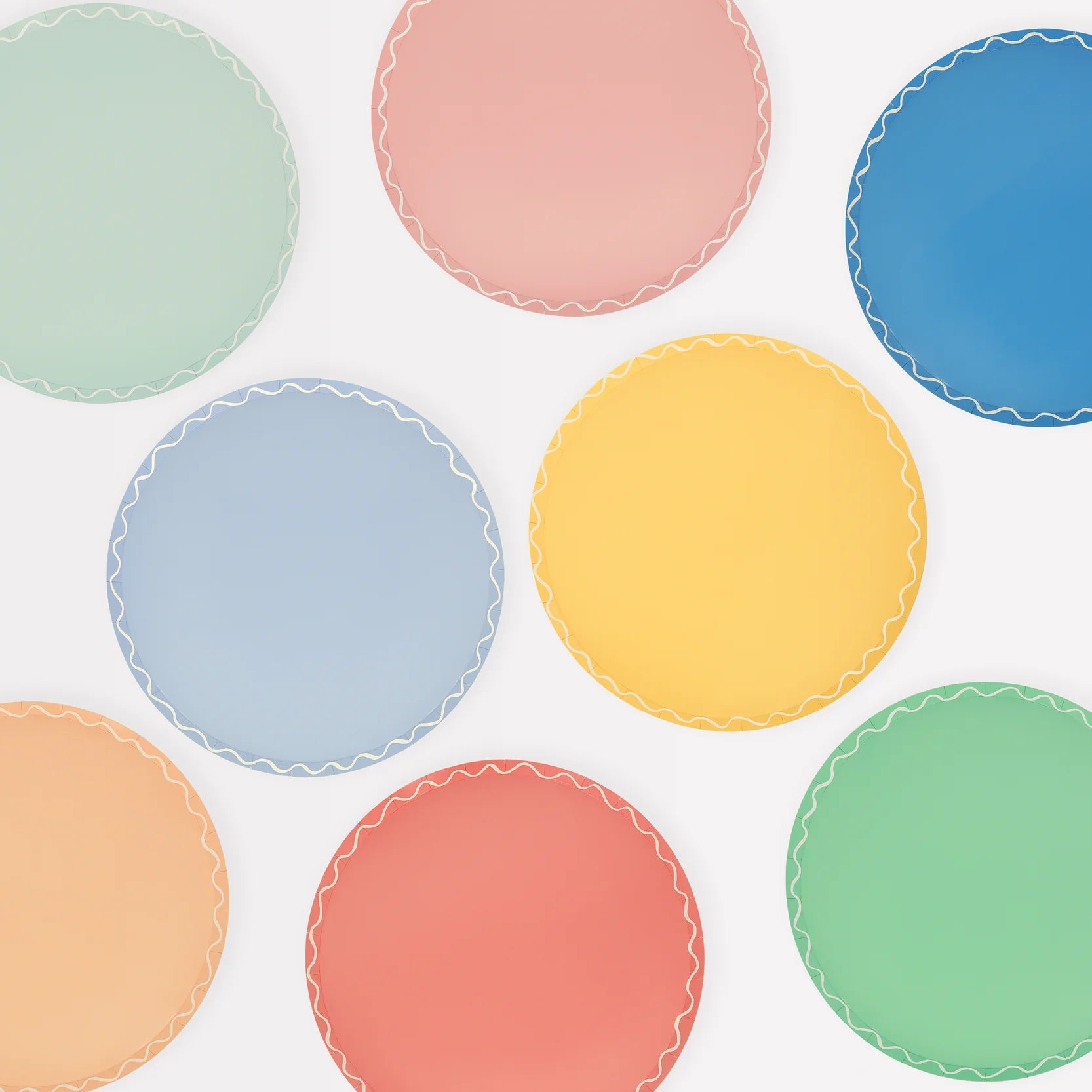 MIXED WAVY LINE SIDE PLATES - OTHERLETTERS