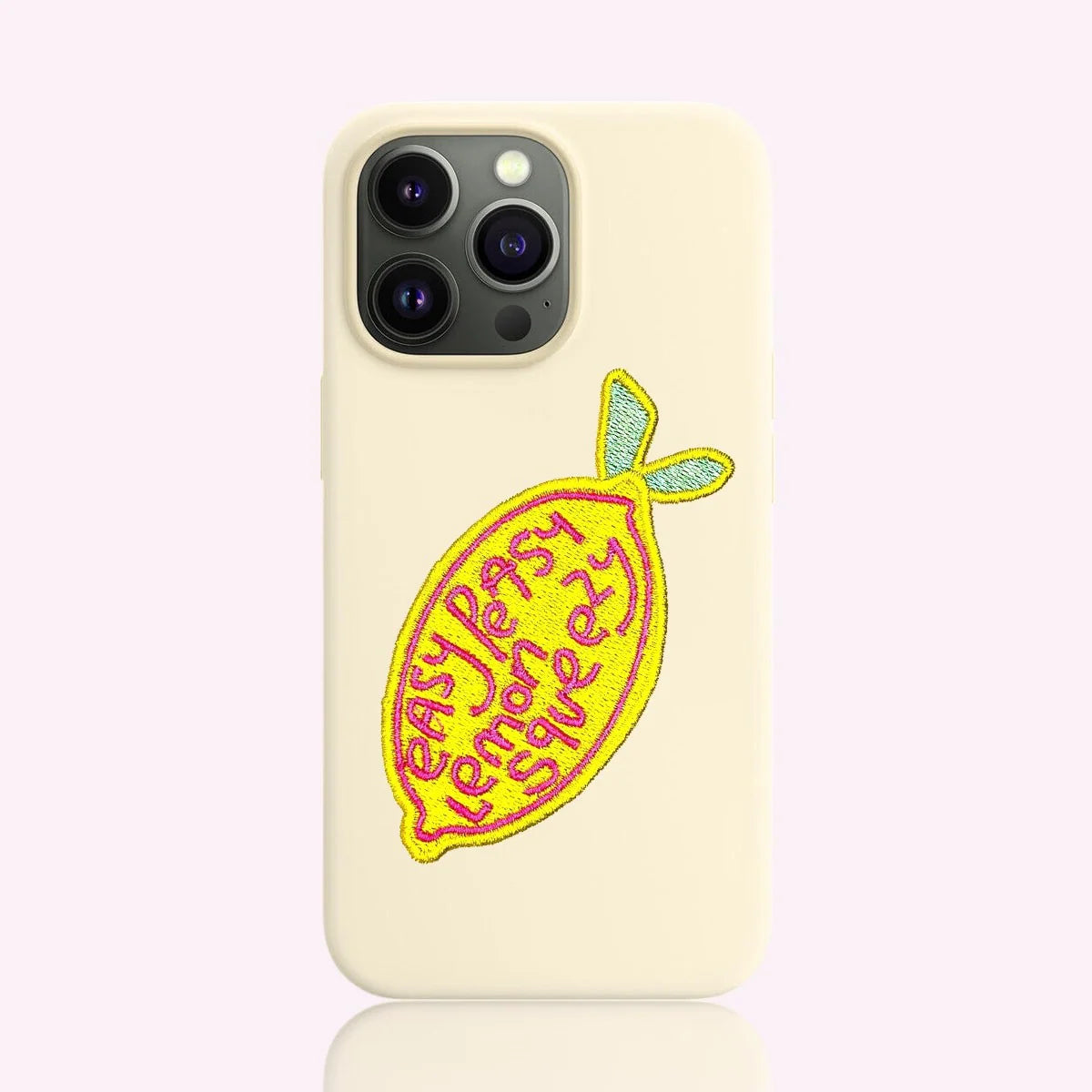 Embroidered lemon sticker, Easy Peasy Lemon
