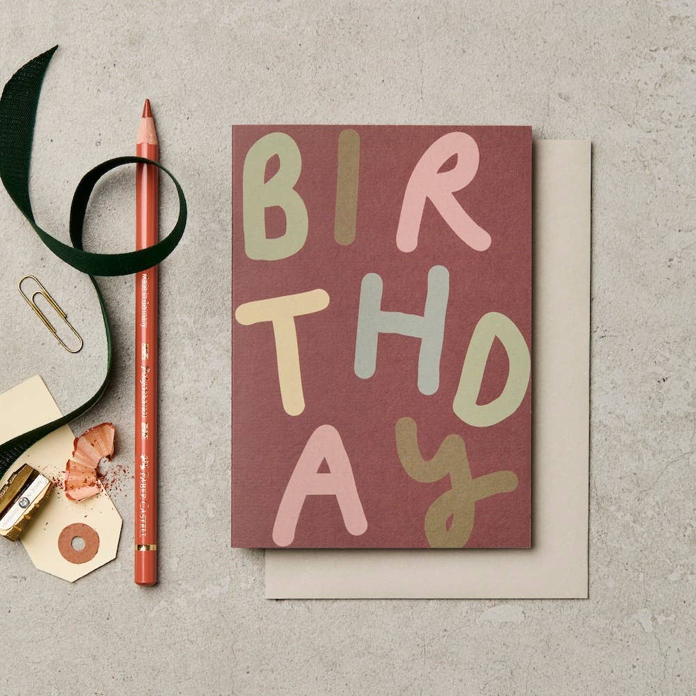 MULTICOLOUR BIRTHDAY BUBBLE | CARD BY LUCKY INK - OTHERLETTERS