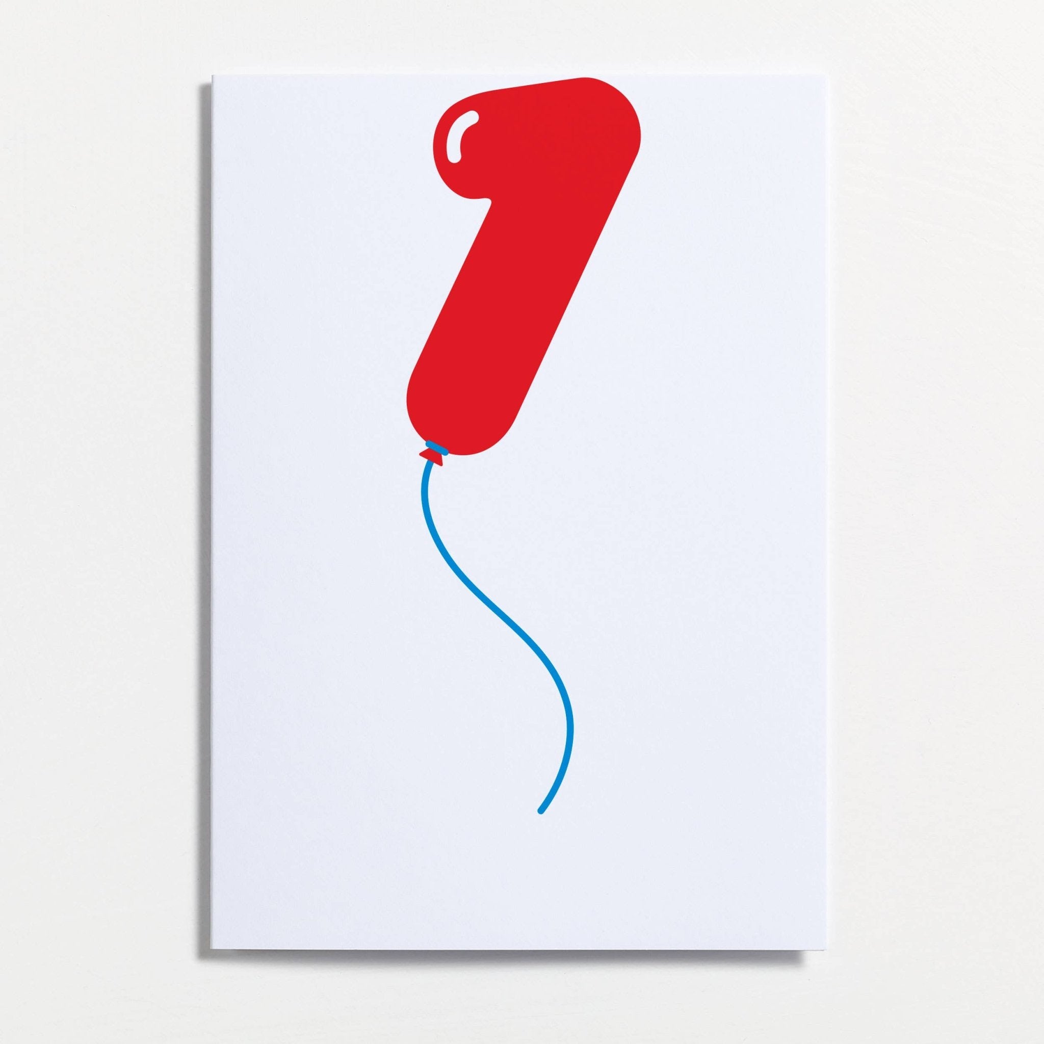 NUMBER 1 BALLOON | CARD BY CRISPIN FINN - OTHERLETTERS