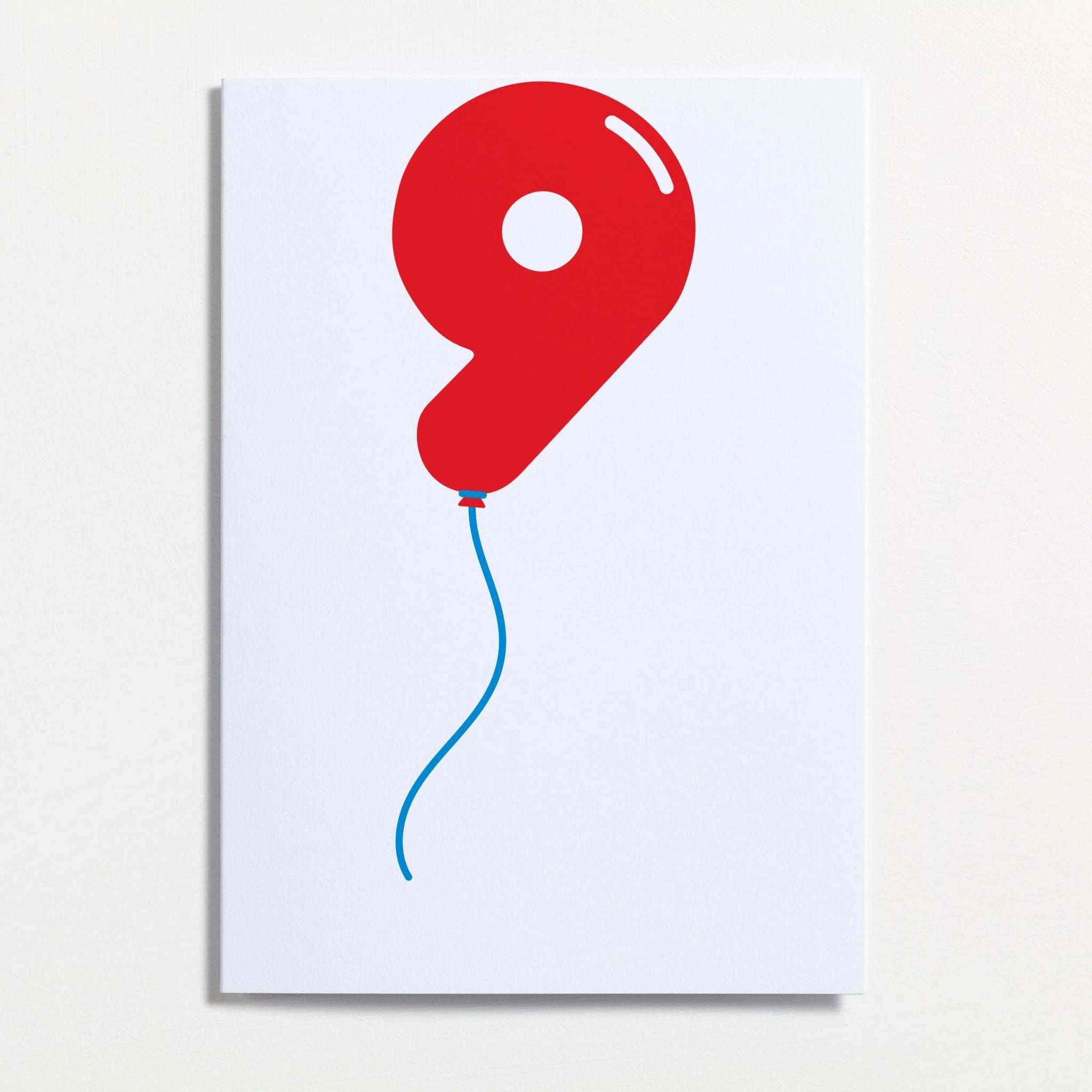 NUMBER 9 BALLOON | CARD BY CRISPIN FINN - OTHERLETTERS