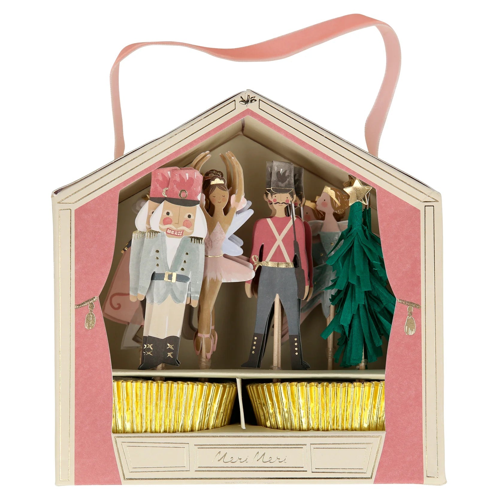 Nutcracker cupcake decorating kit for Christmas baking