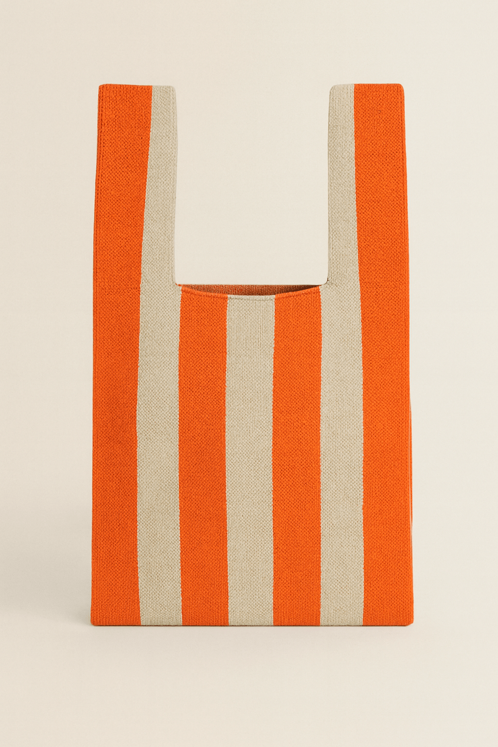 ORANGE CLASSIC STRIPE KNITTED BAG | SMALL - OTHERLETTERS