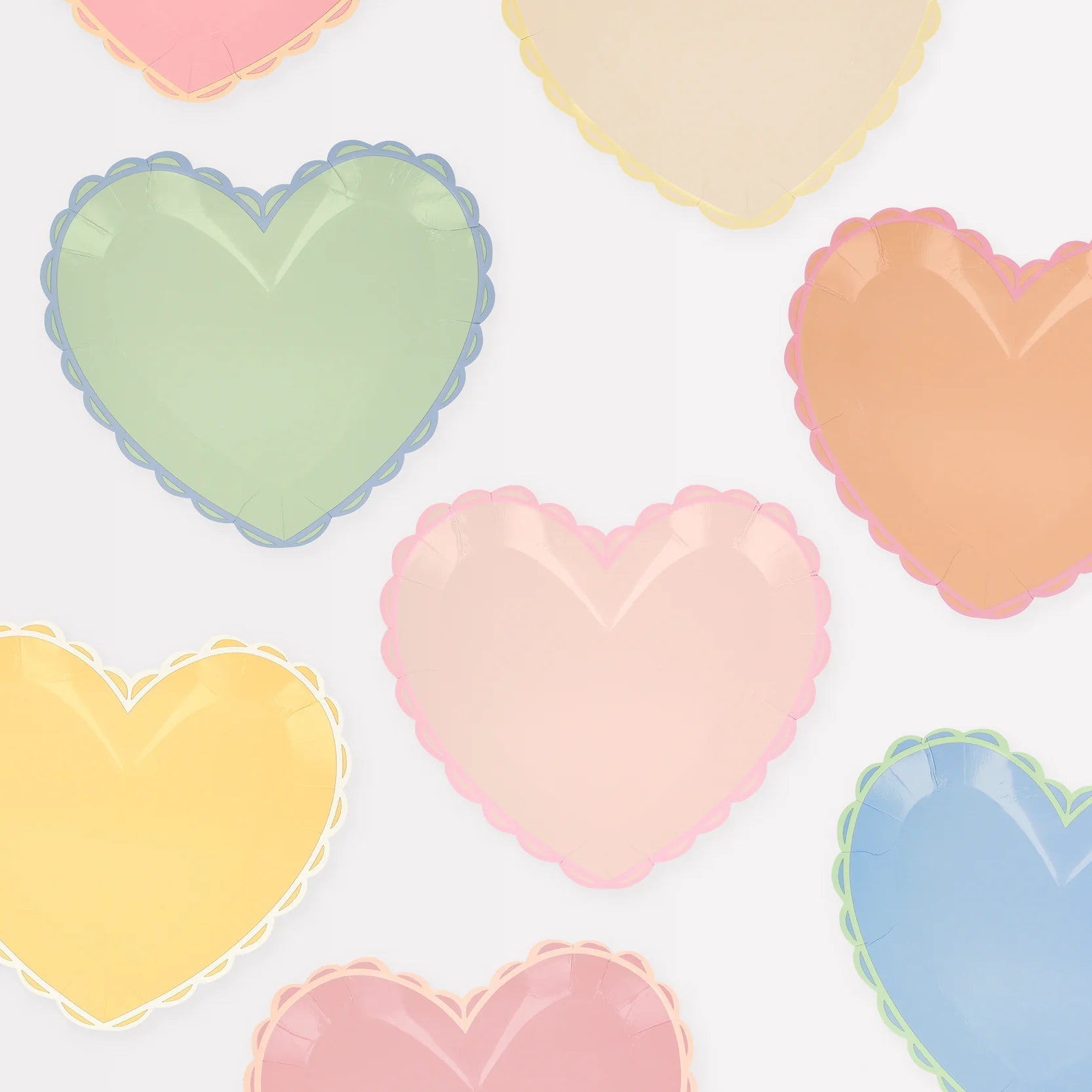 PASTEL HEARTS SMALL PLATES - OTHERLETTERS