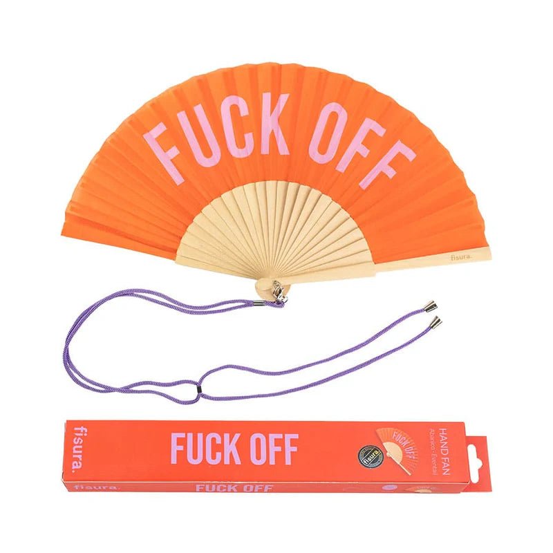 * PRE ORDER* ORANGE 'FUCK OFF' HAND FAN - OTHERLETTERS